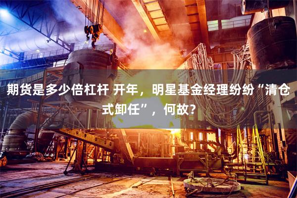 期货是多少倍杠杆 开年，明星基金经理纷纷“清仓式卸任”，何故？