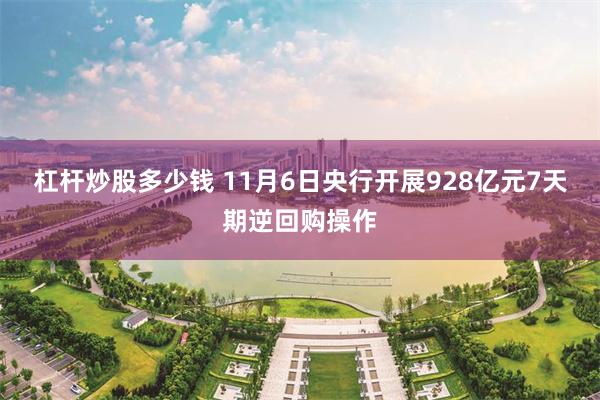 杠杆炒股多少钱 11月6日央行开展928亿元7天期逆回购操作